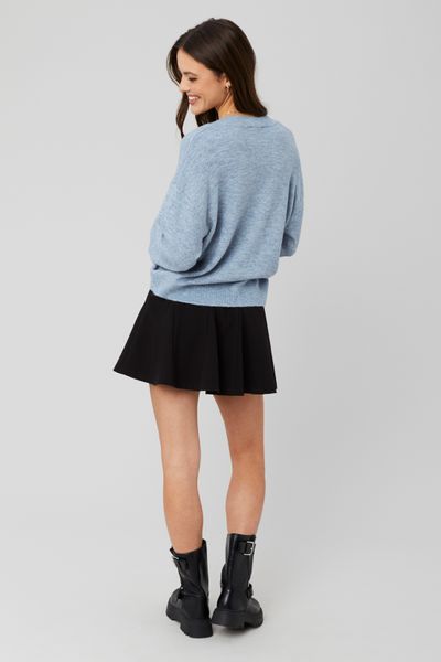 Pull col V pailleté
