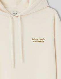 Sweat &agrave; capuche imprim&eacute;