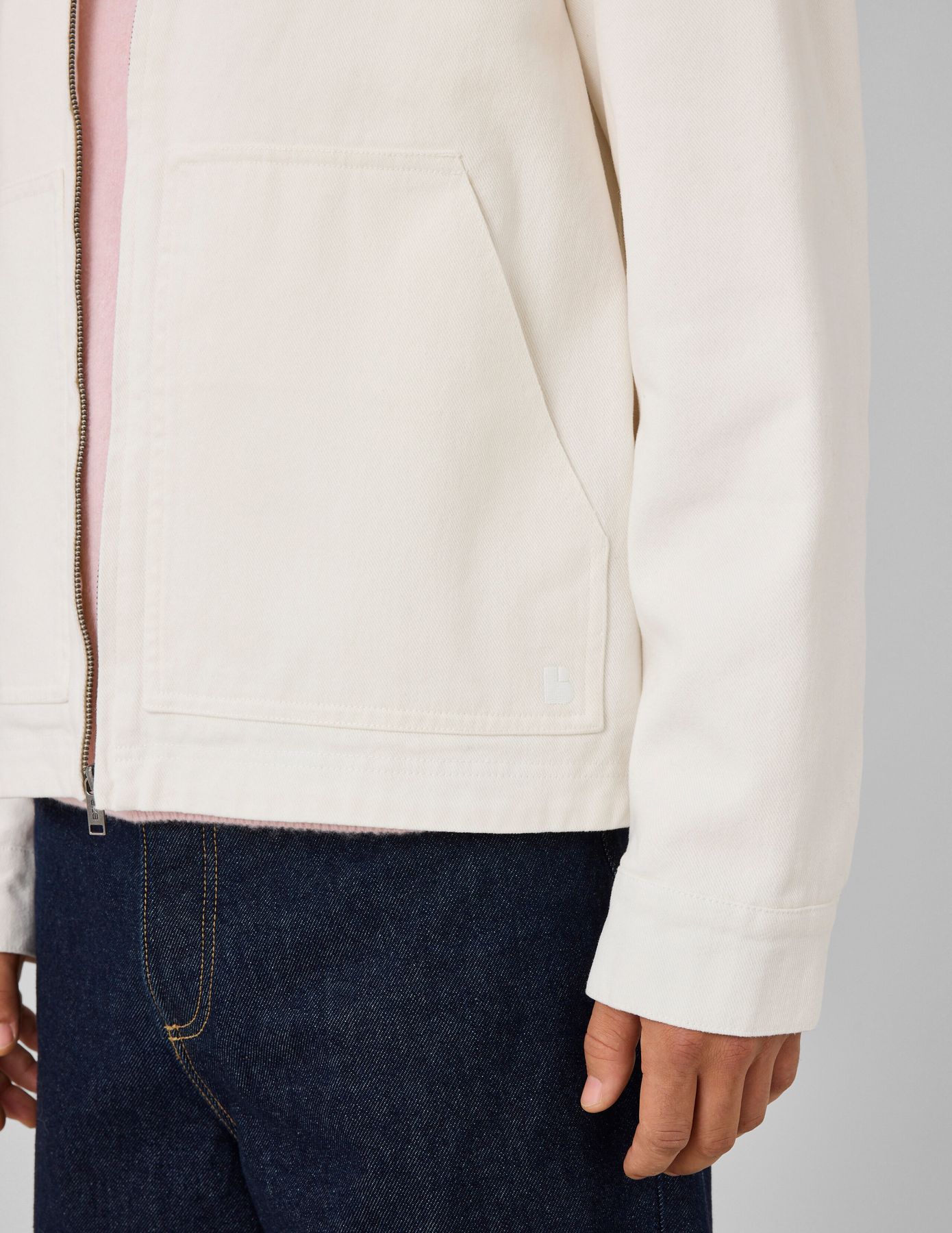 Veste zipp&eacute;e unie col velours