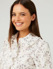 Chemise en broderie anglaise imprimée
