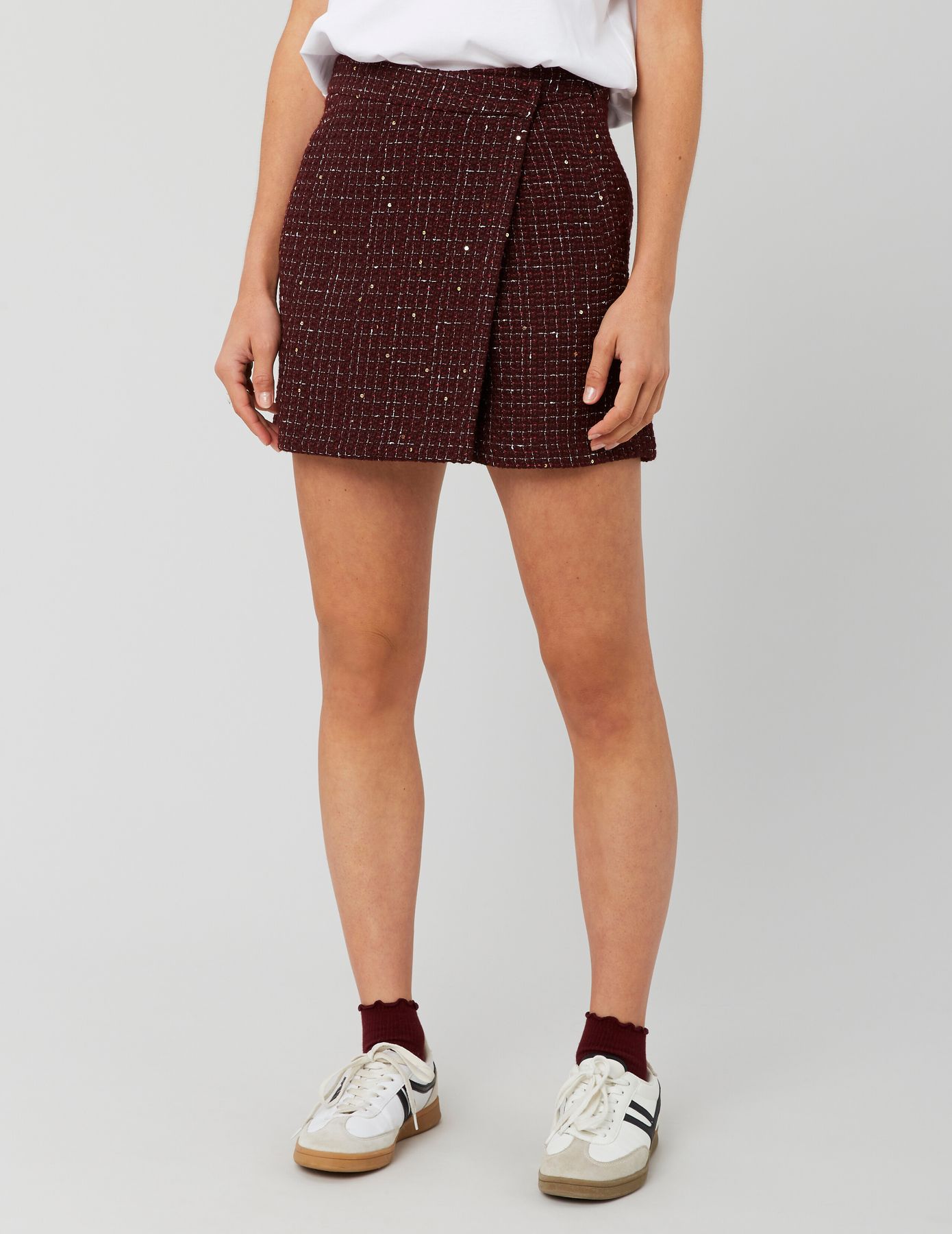 Jupe short en tweed