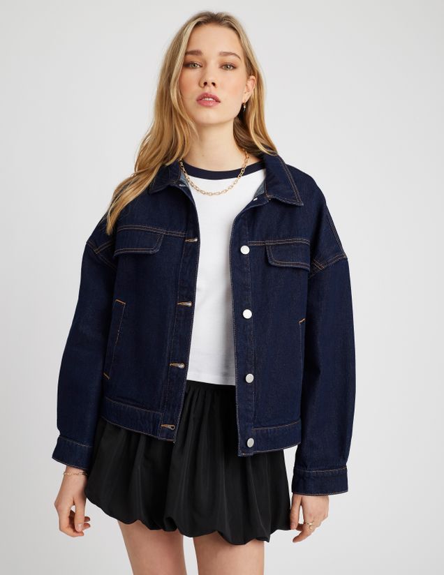 Veste en jean brut