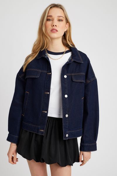 Veste en jean brut