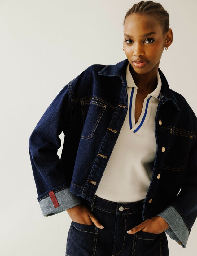 Veste en jean brut