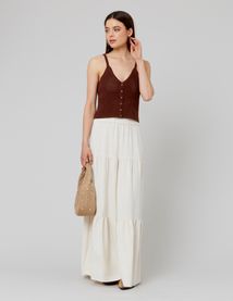 Débardeur boutonné en crochet