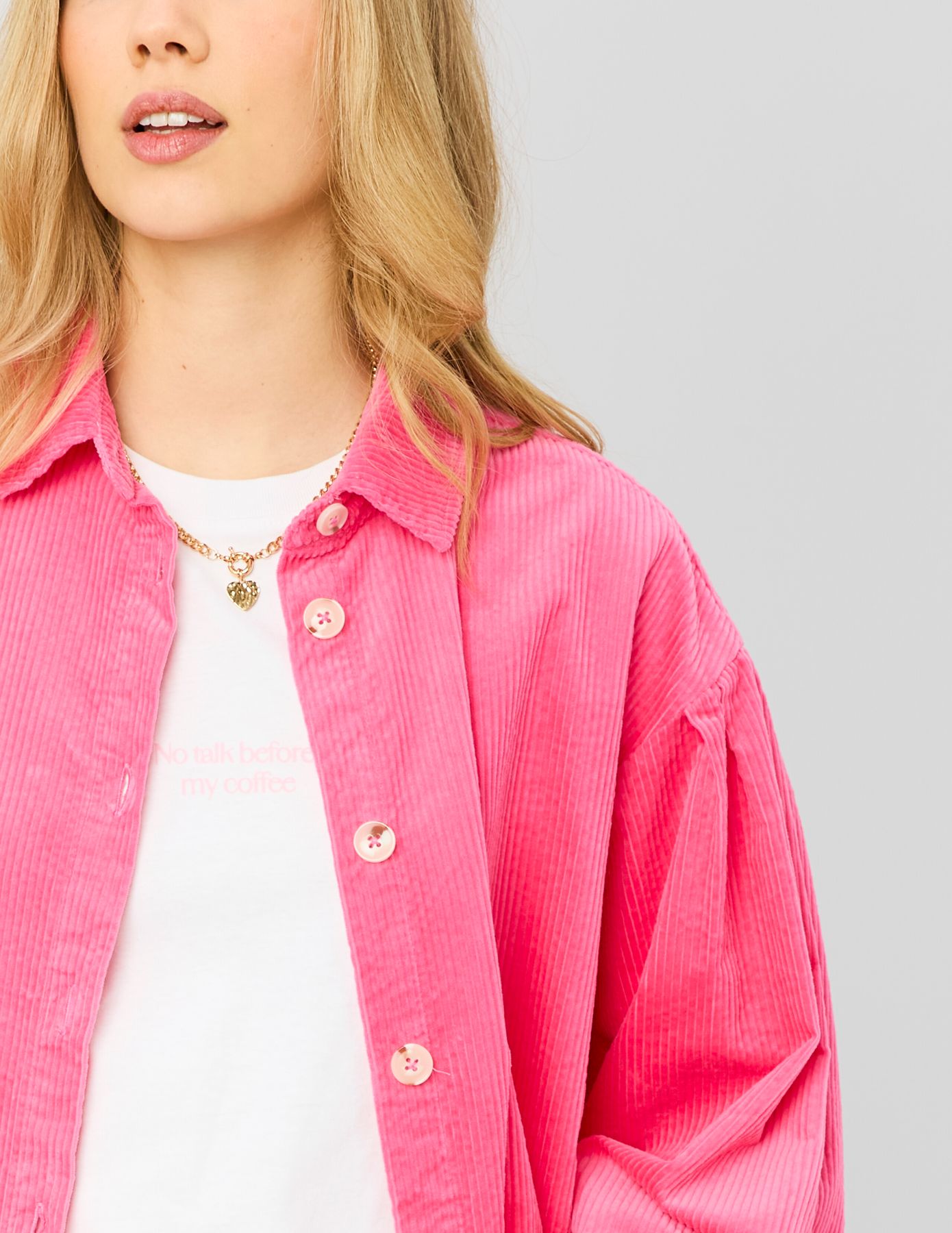 Surchemise en velours c&ocirc;tel&eacute;