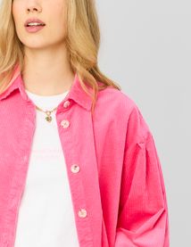 Surchemise en velours c&ocirc;tel&eacute;