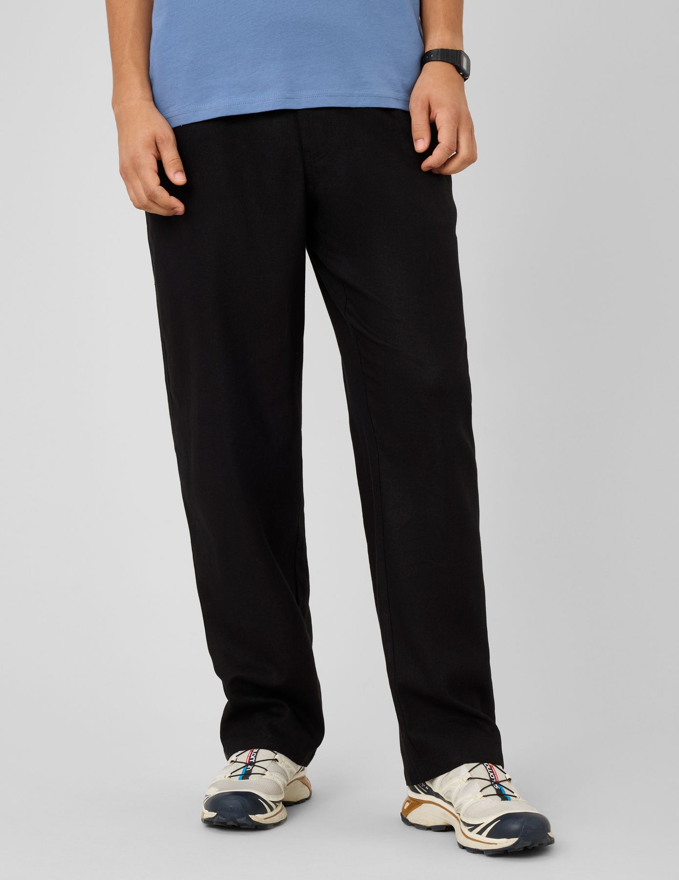 Pantalon de ville fluide viscose lin