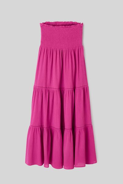 Robe longue smock&eacute;e