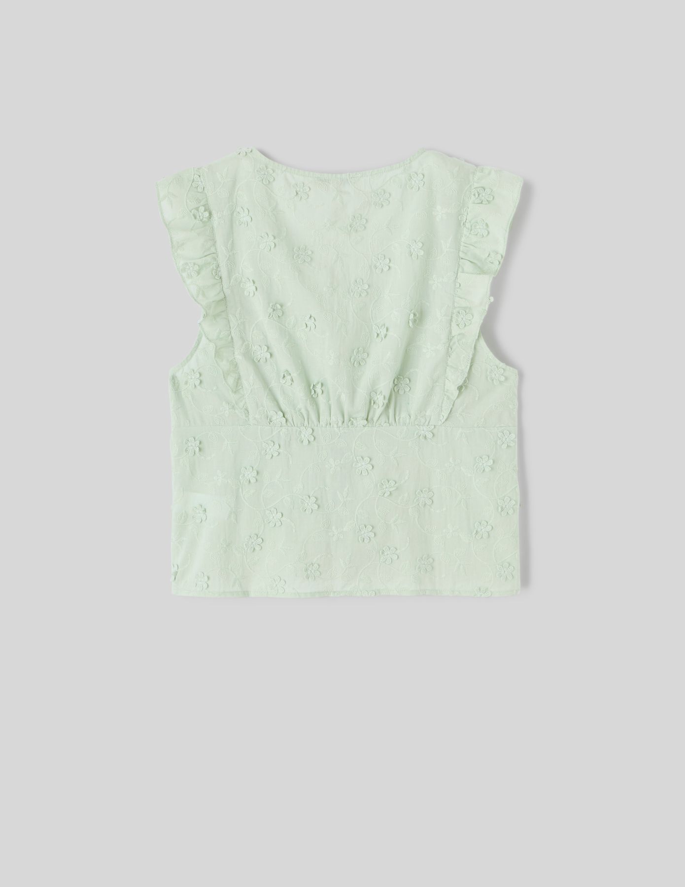 Top à nouer broderie 3D