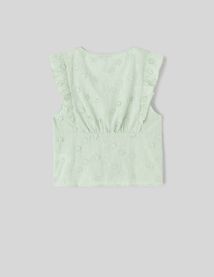 Top à nouer broderie 3D