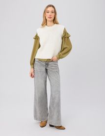 Pull sans manches uni