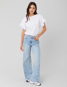 T-shirt manches courtes à volants