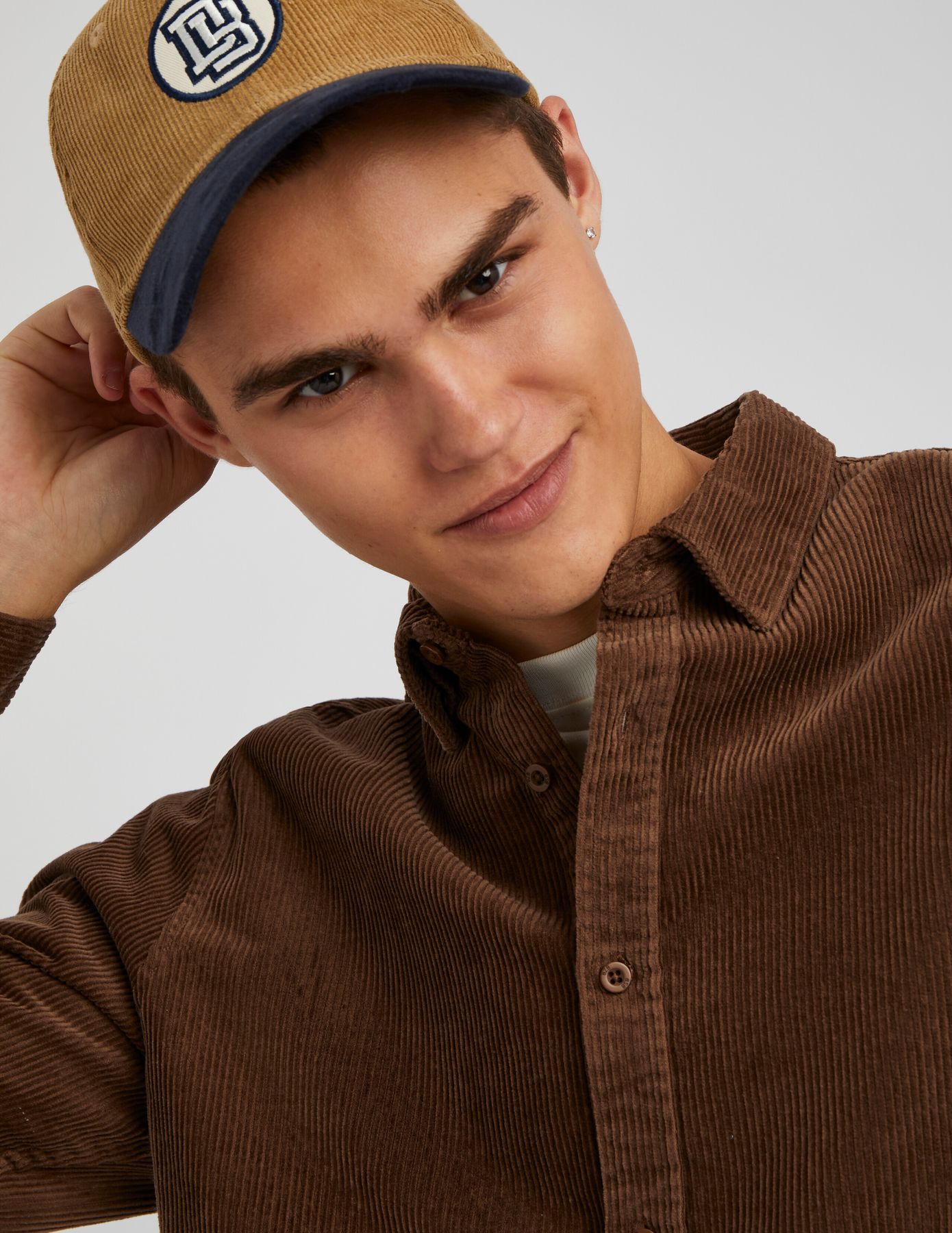 Chemise droite en velours