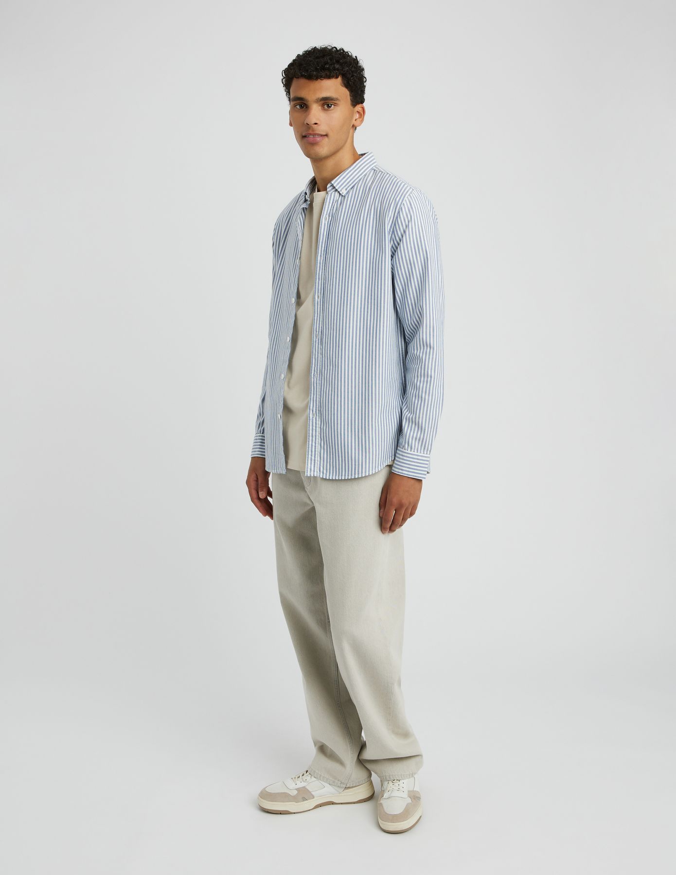 Chemise rayée droite