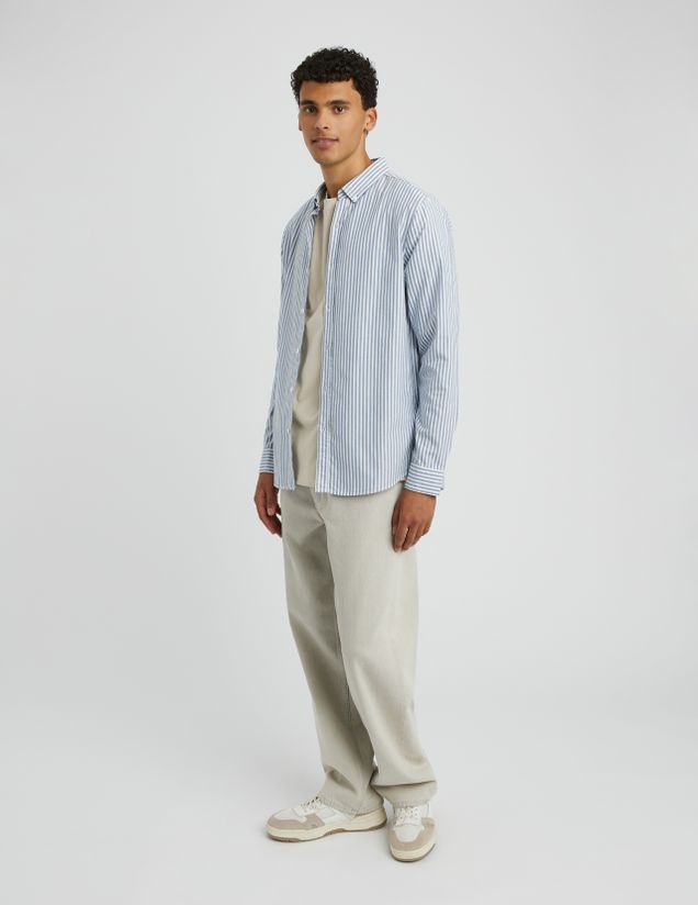 Chemise rayée droite