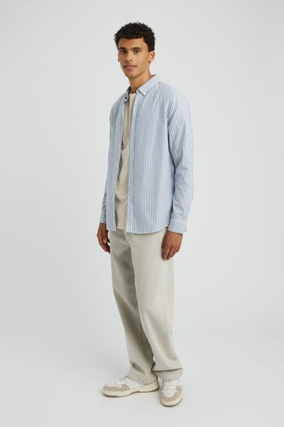 Chemise rayée droite