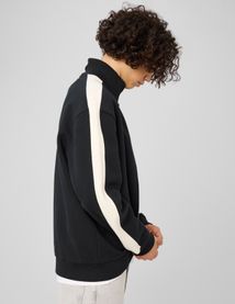 Sweat zipp&eacute; &agrave; bandes