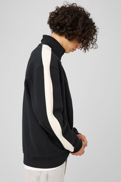 Sweat zipp&eacute; &agrave; bandes