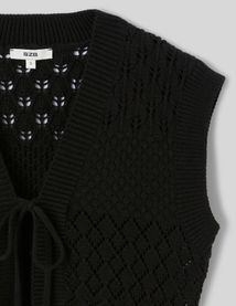 gilet court en crochet