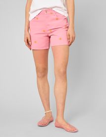 Short denim brod&eacute;