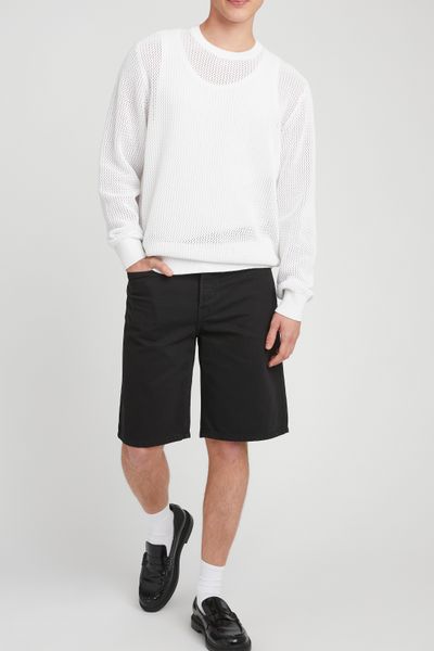 Pull col rond maille ajour&eacute;e