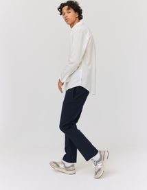 Pantalon de ville fluide uni
