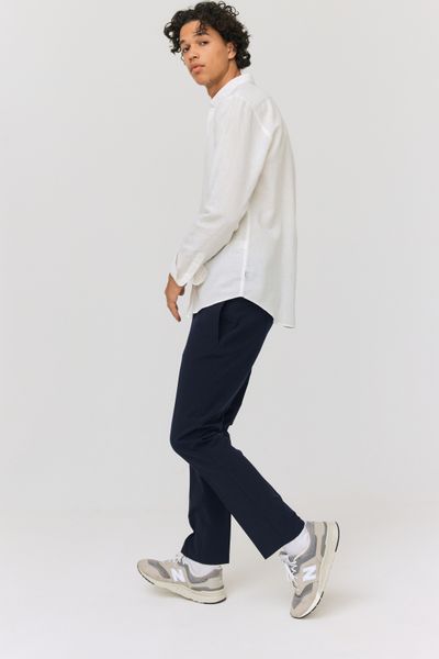Pantalon de ville fluide uni