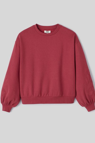 Sweat brodé manches