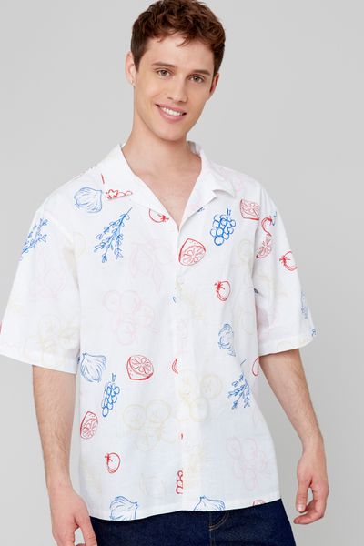 Chemise manches courtes imprimée
