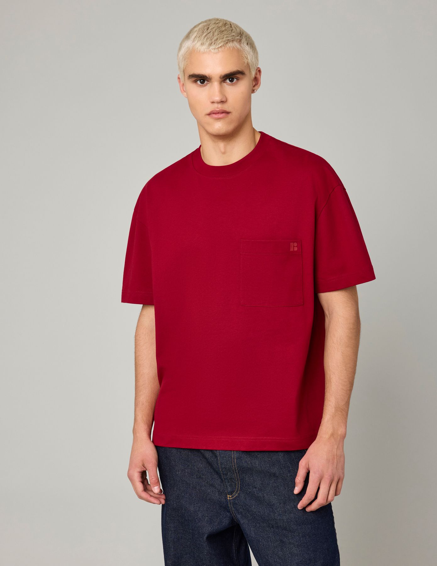 T-shirt boxy poche