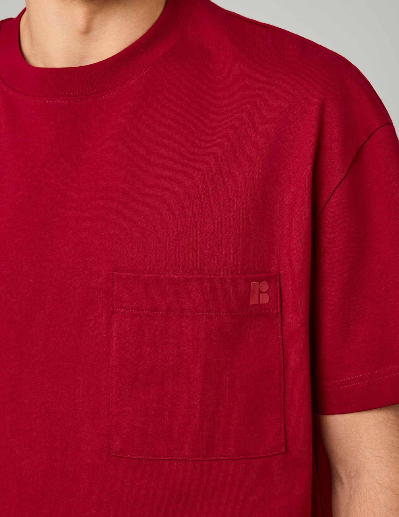 T-shirt boxy poche