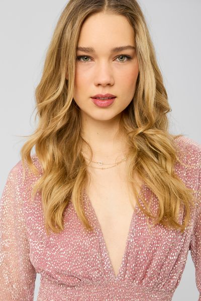 Robe longue pliss&eacute;e