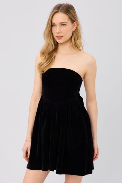 Robe bustier en velours