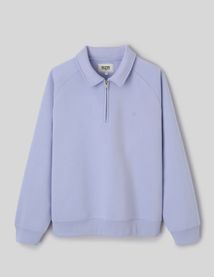 Sweat col polo zipp&eacute;
