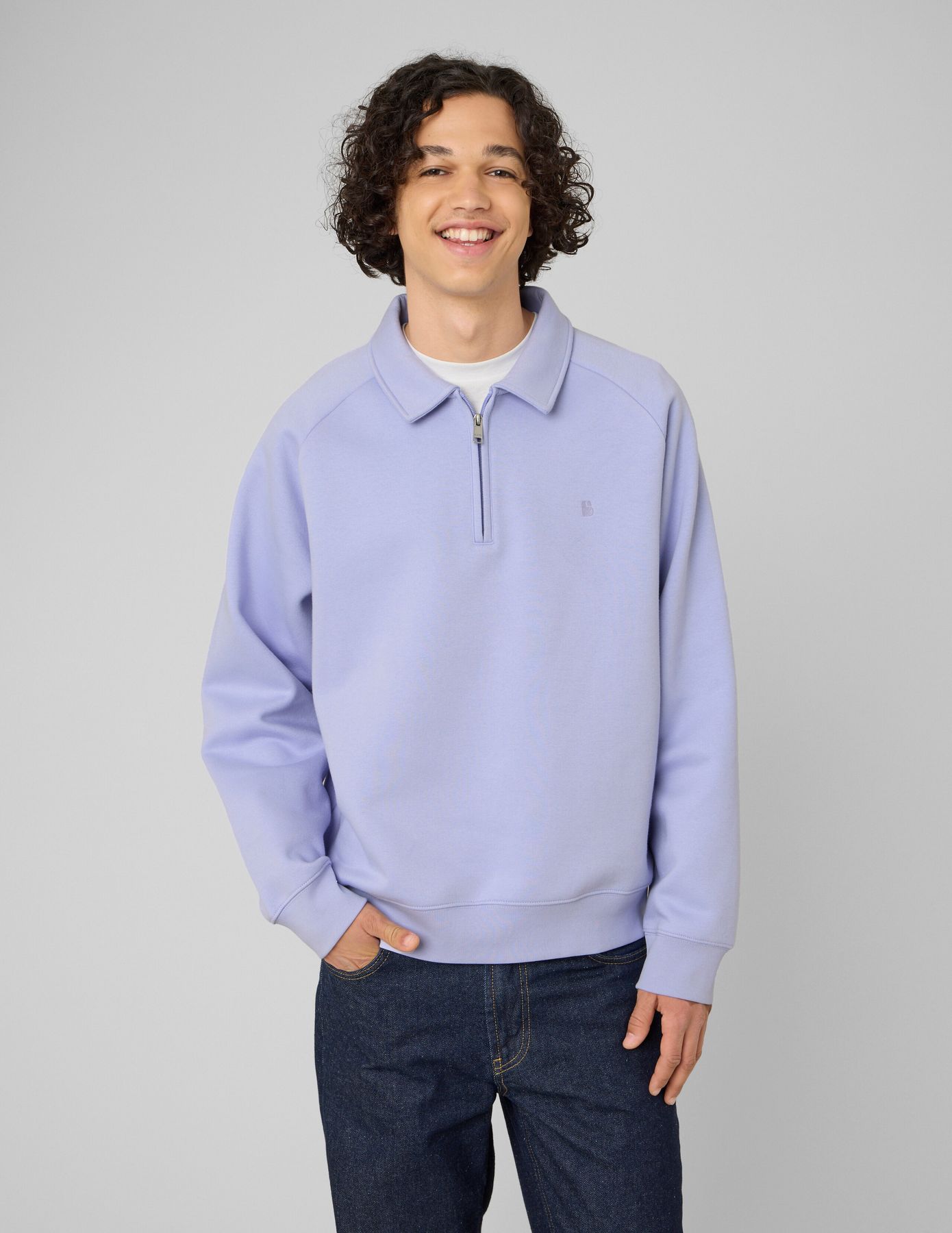 Sweat col polo zipp&eacute;