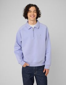 Sweat col polo zipp&eacute;