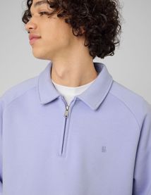 Sweat col polo zipp&eacute;
