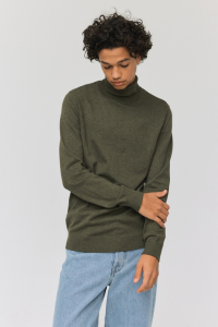 Pull col roulé homme