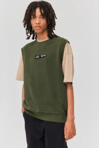 Sweat zippé top sans manche homme