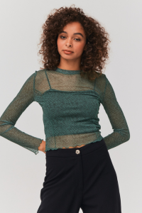 T shirt résille gemme
